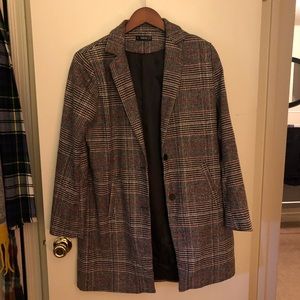 Plaid overcoat
